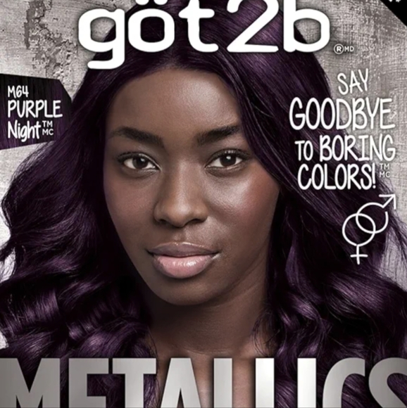 Got2b Metallics Permanent Hair Color, M64 Purple Night Charcoal - Picture 8 of 10
